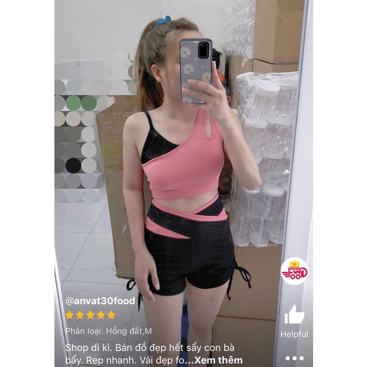 Bộ tập gym nữ. đồ tập gym yoga aerobic nữ chéo vai chất đẹp