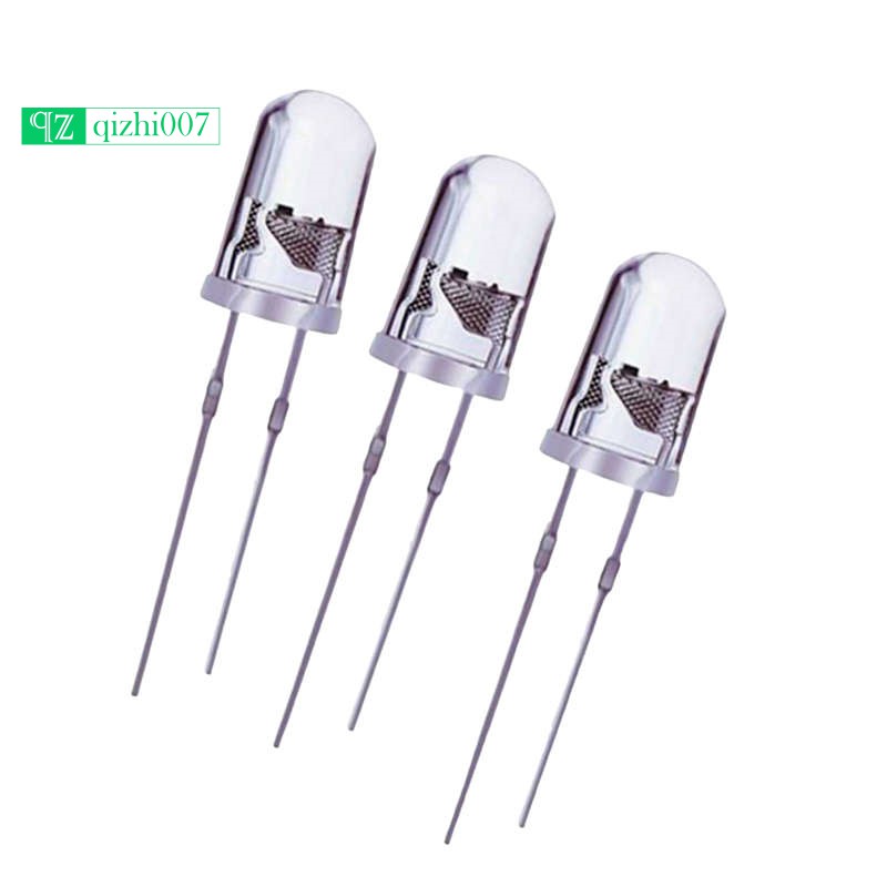 Set 100 Đi ốt đèn led UV siêu sáng hình tròn phát ánh sáng tím 5mm