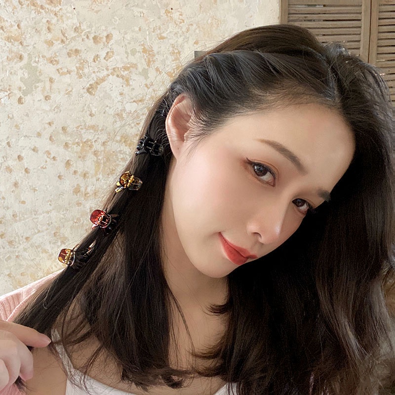 Kẹp Tóc Màu Vàng Đen Thiết Kế Đơn Giản Thời Trang Theo Phong Cách Hàn Quốc