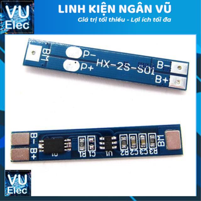 Mạch Bảo Vệ Pin 2S 8.4V 5A 2S-2 kèm kẽm hàn - Bms Cho Pin Sạc 2s 8.4V