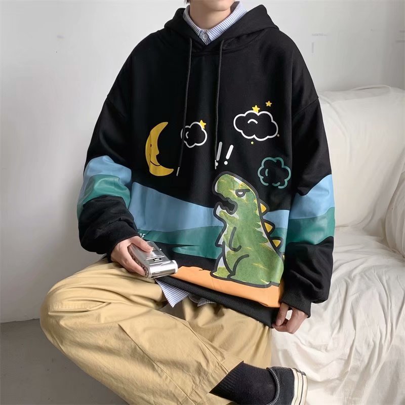 New Arrival Korean style street fashion printed hoodie for men