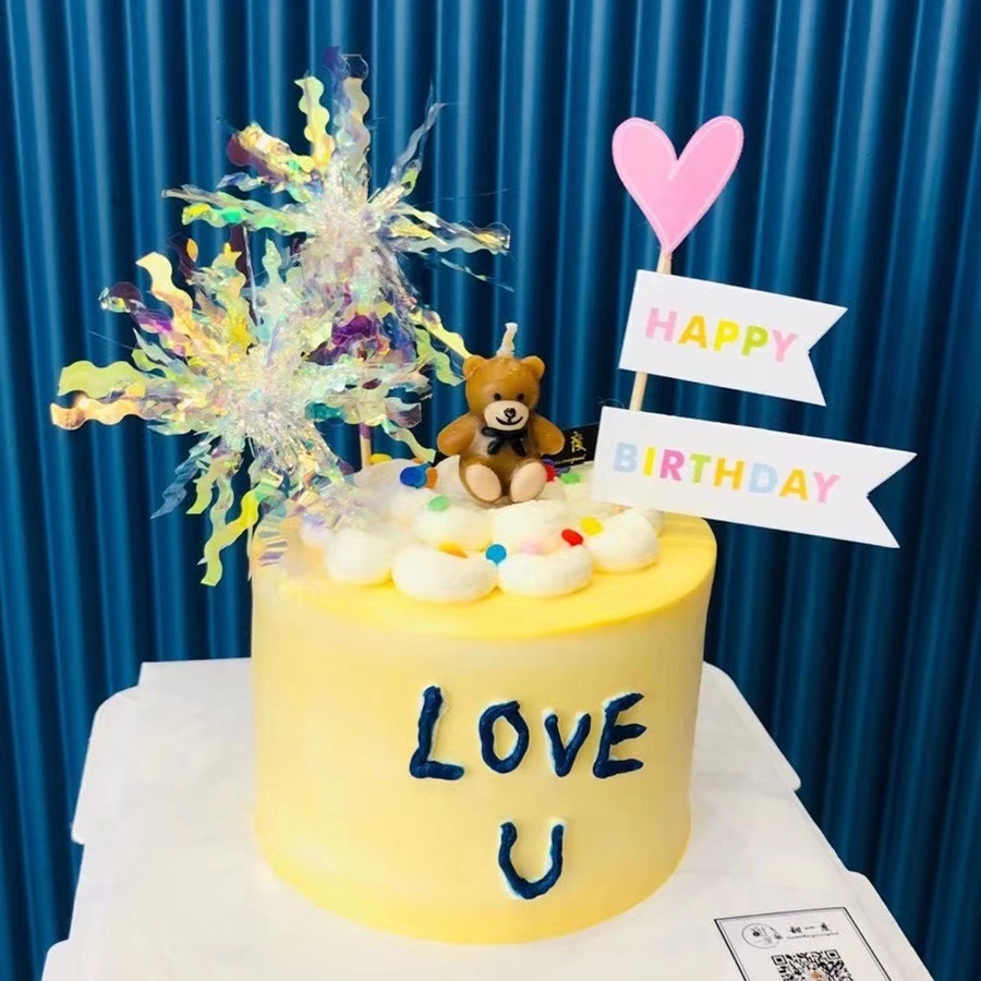Set 2 Que Cắm Trang Trí Bánh Kem Hình Chữ Happy Birthday