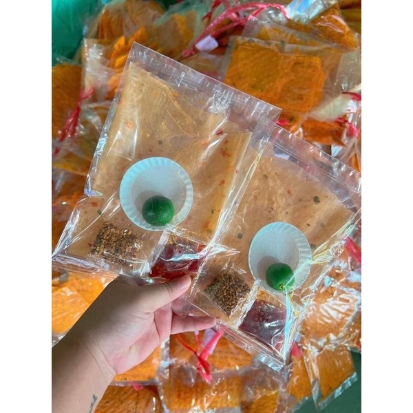 1 bịch bánh tráng phơi sương kèm gia vị nhiều loại