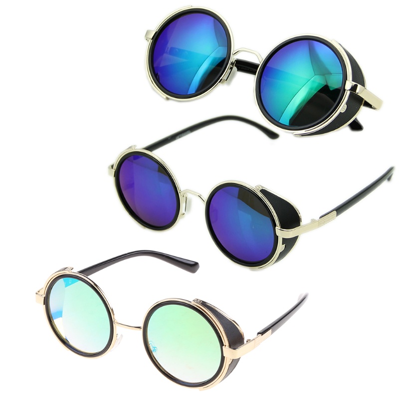 Kính Râm Gọng Tròn Phong Cách Steampunk 50s Cổ Điển