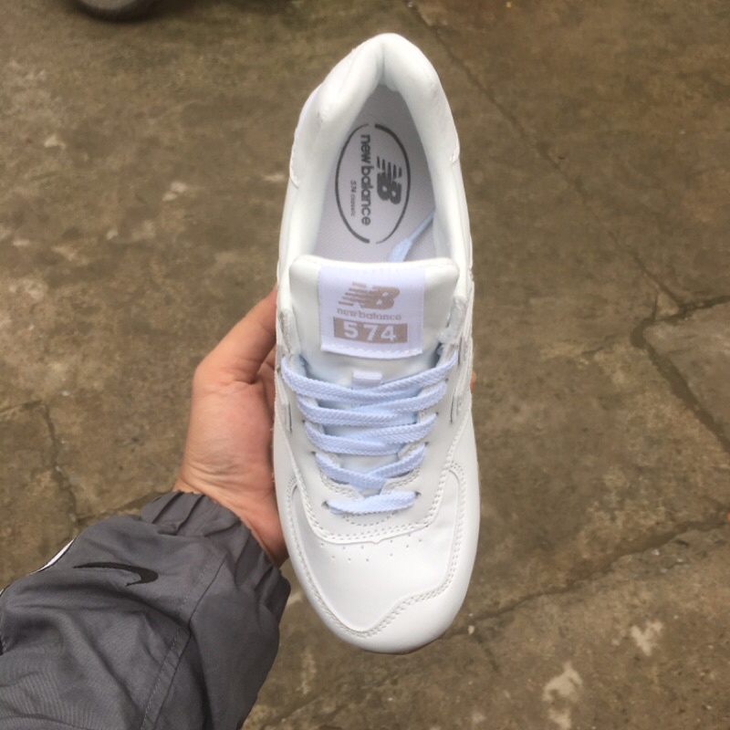&gt;ẢNH THẬT-HÀNG THẬT&lt; Giày sneaker N 574 full trắng đế mềm dành cho nữ