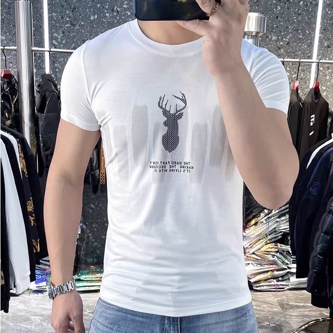 Áo thun basic cotton local brand in hình hưu cá tính