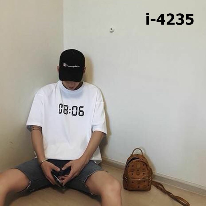 Áo thun nam nữ tay lỡ form rộng unisex vải dày mịn in phút giây