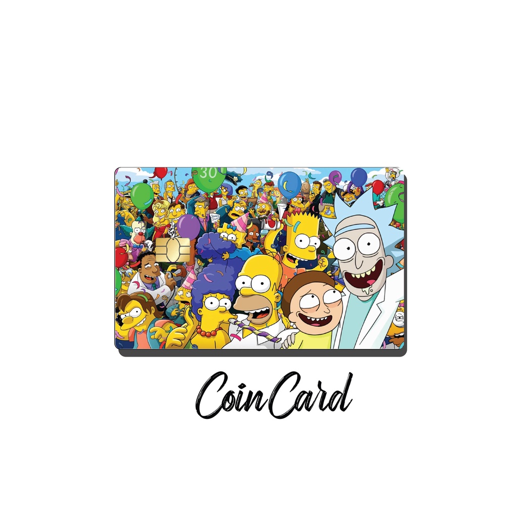 SIMPSONS comic  ‍‍‍ (Sticker dán Thẻ ATM, Debit ,Thẻ Từ, Thẻ Chung Cư) | COINCARD