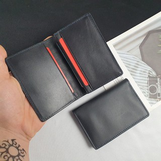 [Da thật] Ví mini nam nữ da bò thật VD104LEA (Đen) - 100% da bò thật, BH 3 năm
