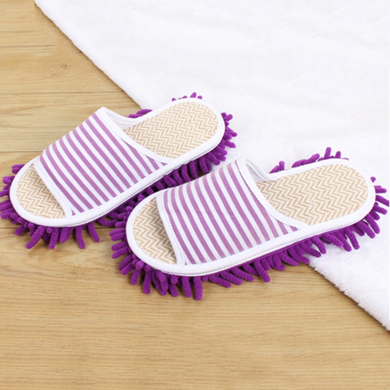 Dép lau nhà vải sọc có thể tháo rời