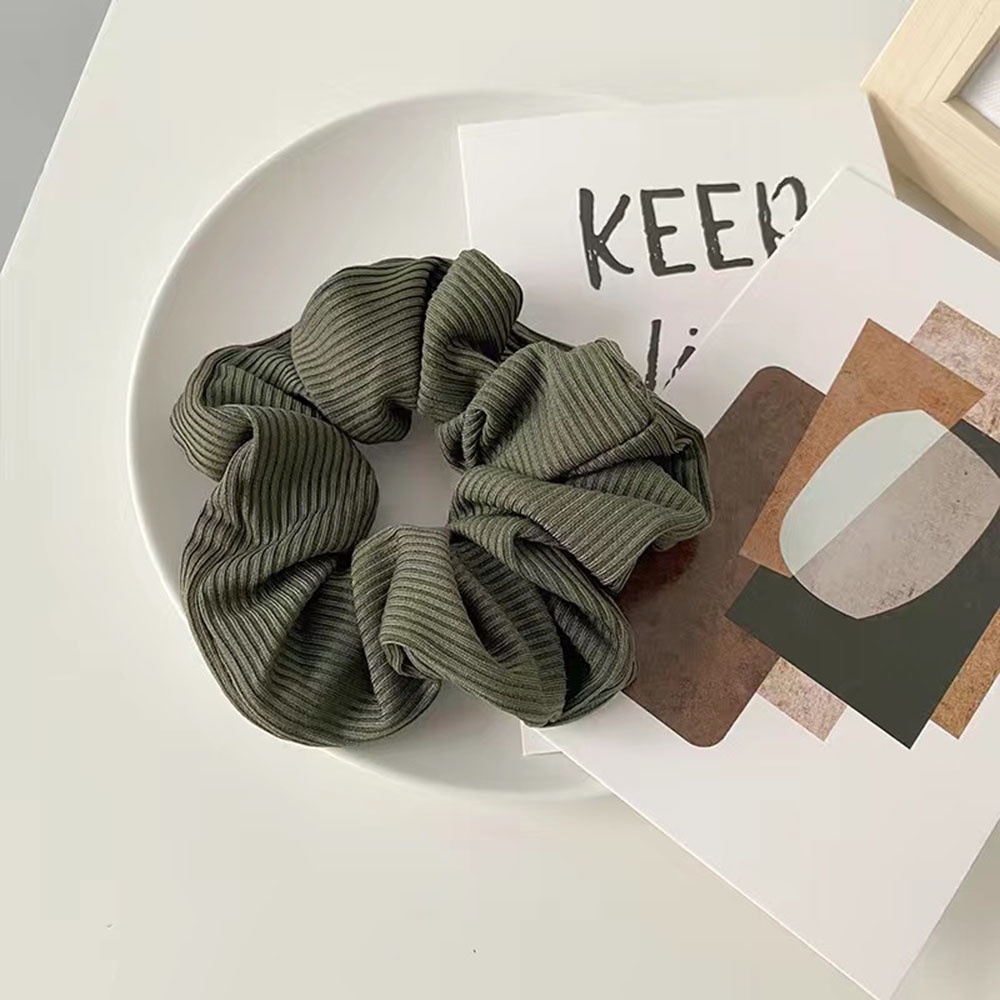 Dây Buộc Tóc Đuôi Ngựa Dệt Kim Nhiều Màu Tùy Chọn