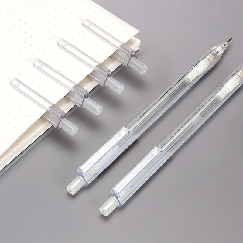 Bút chì bấm trong suốt ngòi 0.5 - 0.7mm