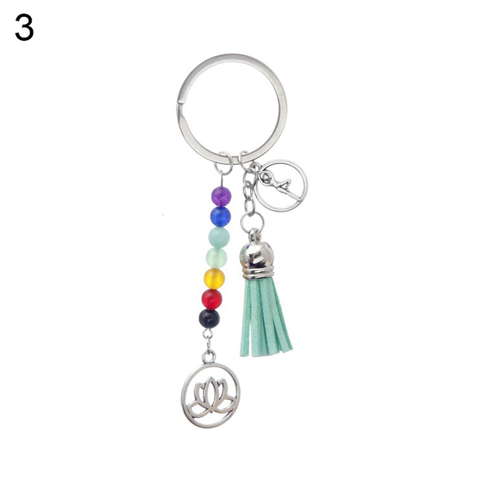 Dây móc khóa hình hoa sen đính tua rua xinh xắn