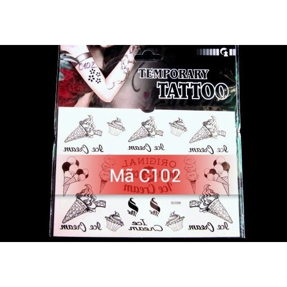 Hình xăm dán kem C102