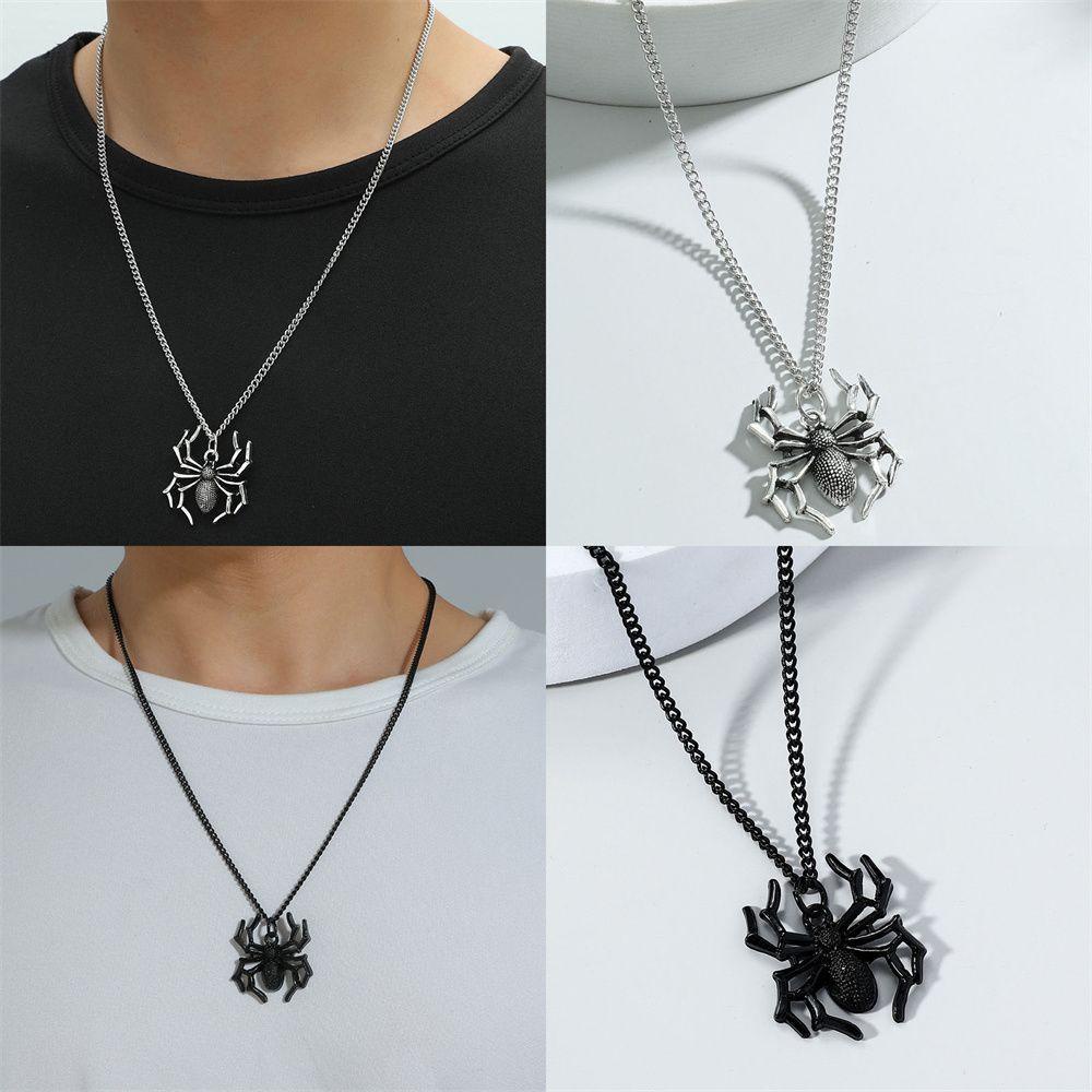 Dây Chuyền Mặt Nhện Thời Trang|Vòng Cổ Choker Màu Sắc Phong Cách Punk Rock