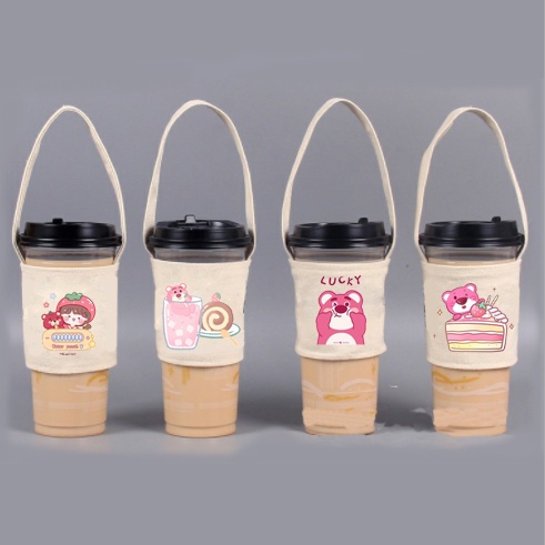 Túi treo cốc gấu dâu tây lotso gấu brown TTCI4  gấu cherry cup holder Gấu trúc manh lan hoa hoa phúc bảo Panda biz