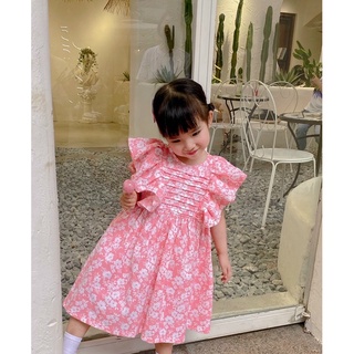 Váy Bé Gái Dáng Cánh Tiên CELINA V04 Váy Xinh Cho Bé Gái Chất Liệu Thô Xước Cao Cấp Hoạ Tiết