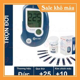 (có sẵn) Máy đo đường huyết Clever chek tặng kèm 25 que thử