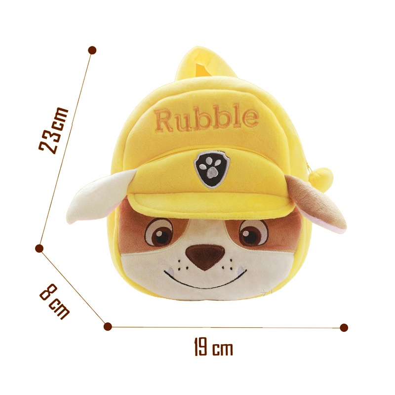 Balo Đi Học Hình Hoạt Hình Paw Patrol Nhồi Bông Gọn Nhẹ Cho Bé