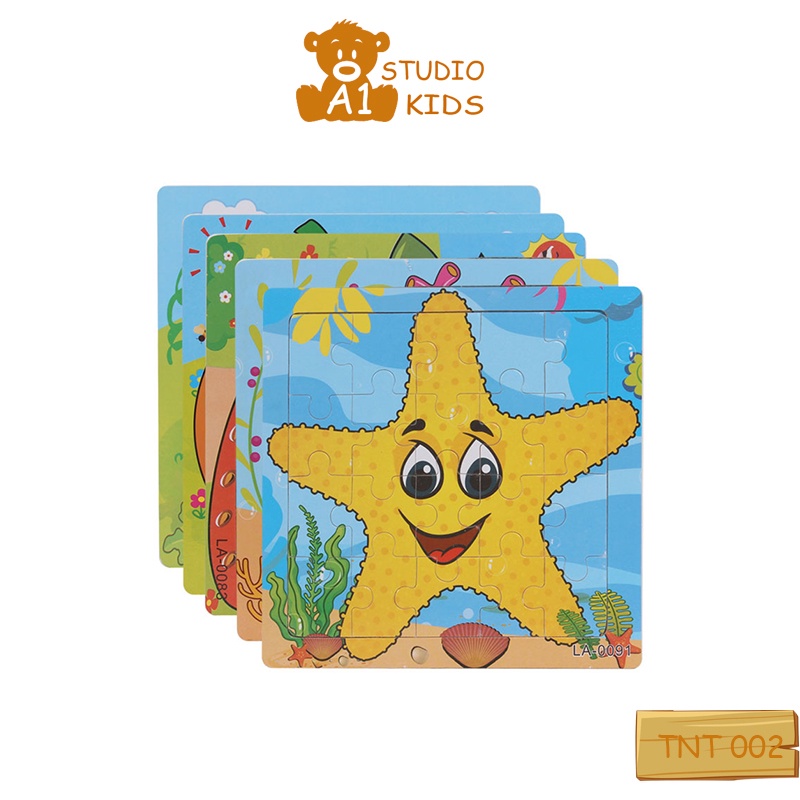 Tranh ghép hình cho bé 20 mảnh bằng gỗ an toàn giúp bé rèn luyện trí tuệ và kiên nhẫn A1StudioKids