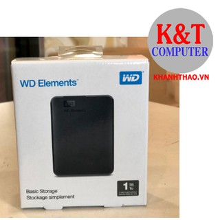 Ổ Cứng Di Động WD Elements 1TB 2.5 USB 3.0 - WDBUZG0010BBK - Hàng Chính Hãng