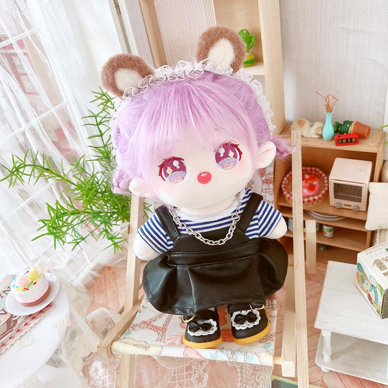 Búp Bê Em Bé 20cm Mặc Váy Yếm Bằng Da Cotton Dễ Thương