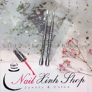 Cây sủi da 2 đầu, cây sủi 2 đầu inox cao cấp, dụng cụ nail chuyên dụng nail salon