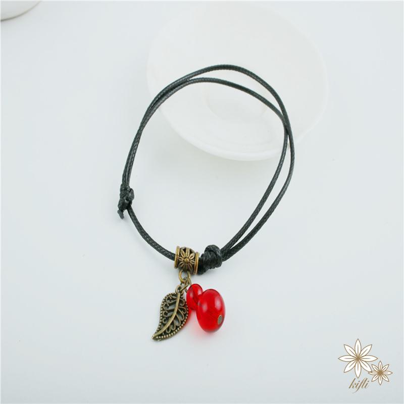 Vòng Đeo Chân Dệt Tay Màu Đỏ Đen Phong Cách Cổ Điển