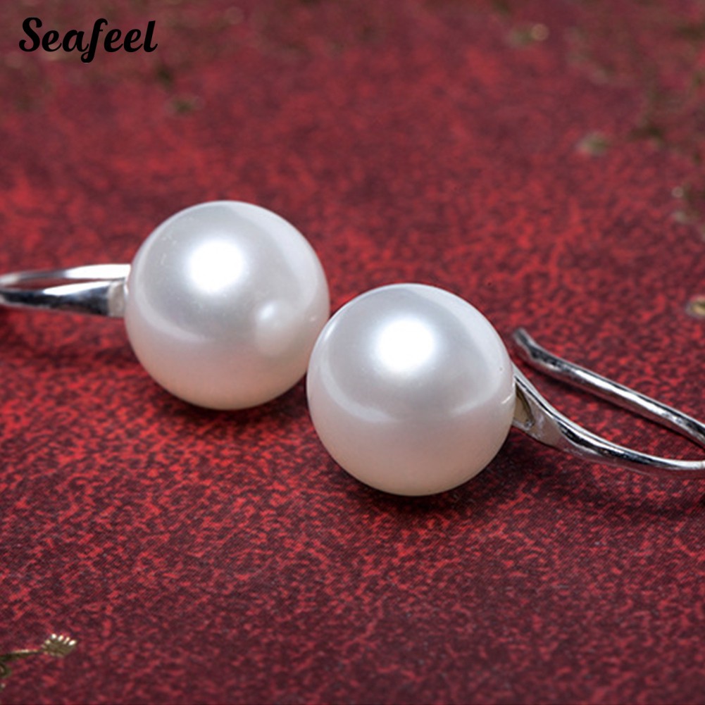 SF Fashion Women Faux Pearl Mini Ear Hooks Earrings Party Jewelry Gift