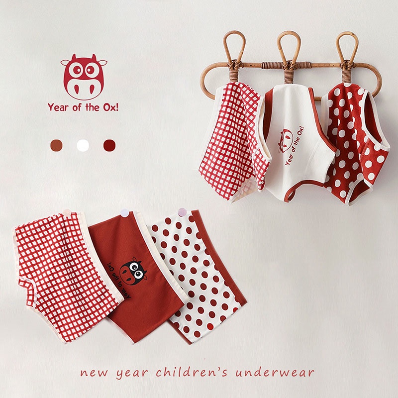 Bộ 3 Quần Lót Cotton Mềm Mại Cho Bé