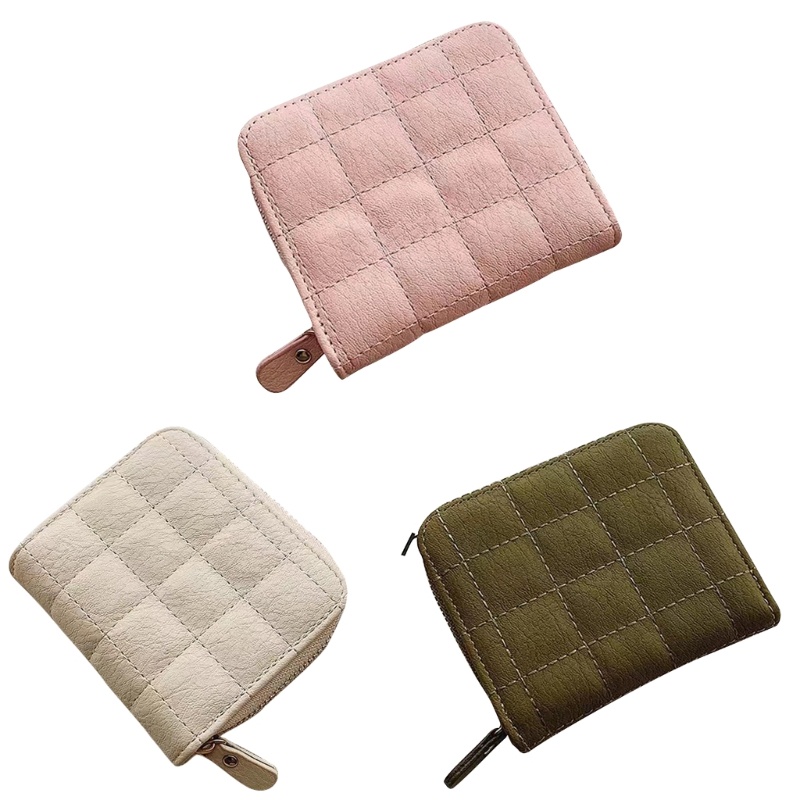 Ốp Điện Thoại Da PU Dạng Ví Đựng Thẻ Có Khóa Kéo Cho Nữ