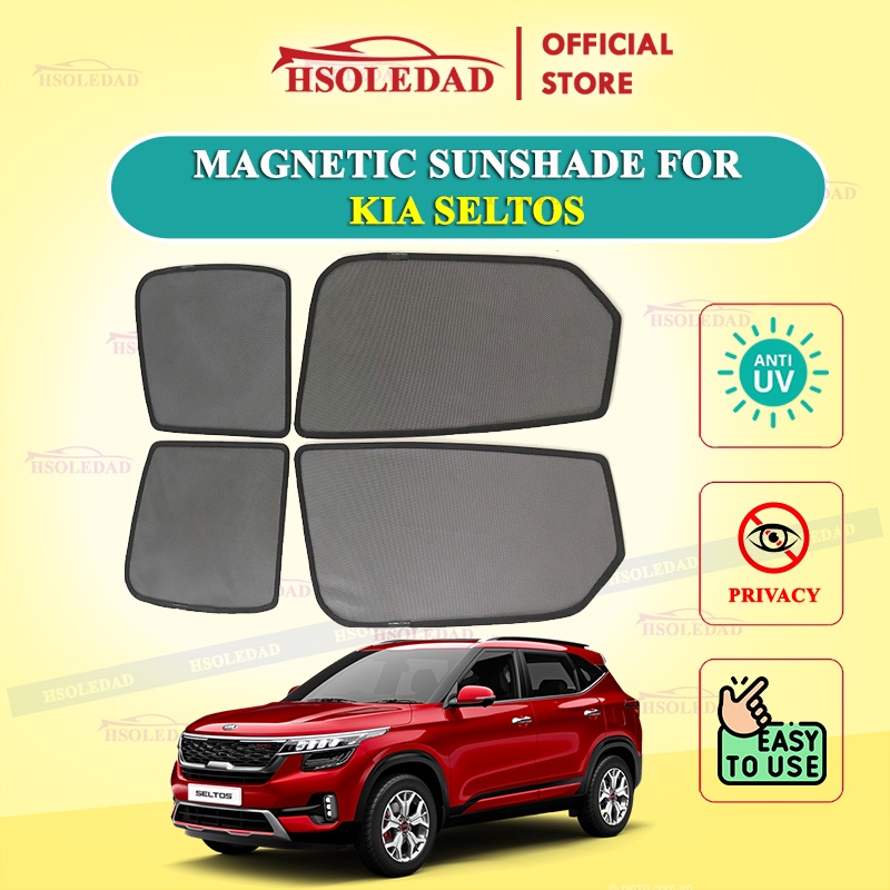 Rèm che nắng nam châm cho xe Kia Seltos, bộ 4 tấm cho 4 cửa, hàng loại 1 cao cấp nhất, vừa khít kính