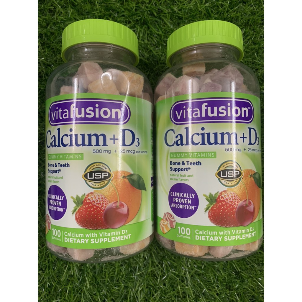 100 VIÊN KẸO DẺO BỔ SUNG CANXI VITAFUSION CALCIUM + D3 500MG CỦA MỸ | BigBuy360 - bigbuy360.vn
