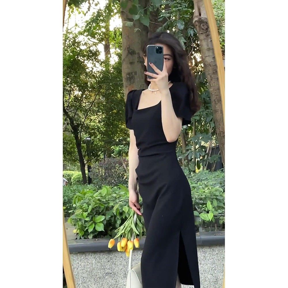 Đầm Dài Trung Bình Phong Cách Pháp Thời Trang Mùa Hè 2022 Mới Dành Cho Nữ