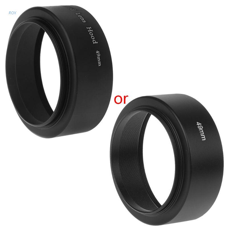Loa che nắng ROX Universal 49mm cho máy ảnh Canon DSLR SLR