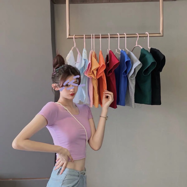 Áo thun croptop dáng ôm