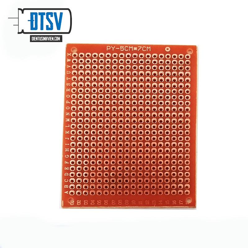 Phíp Đồng Đục Lỗ 1 Mặt PCB ( Nâu )