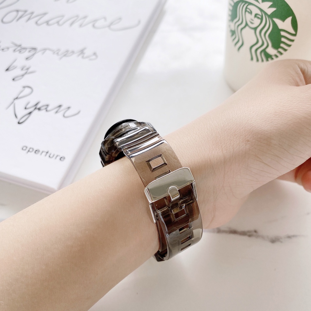 Dây Đeo Silicon Trong Suốt Cho Đồng Hồ Thông Minh Xiaomi Mi band 5 Miband 7 6 5