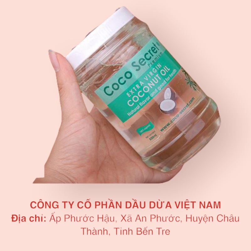 [Full box] 01 chai Dầu dừa coco secret 100ml dưỡng ẩm da, massage mẹ bầu và em bé, dưỡng tóc