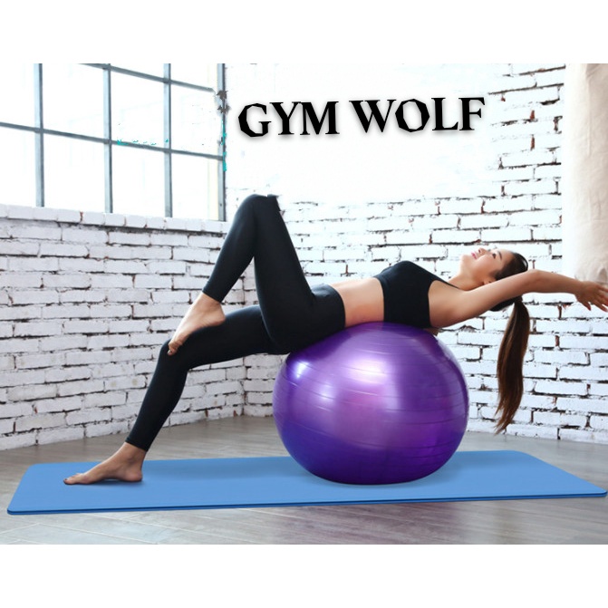 Bóng Tập Gym, Yoga Cao Cấp Hỗ Trợ Tăng Cường Dẻo Dai, Dày 2mm (Tặng Kèm Bộ Thổi)