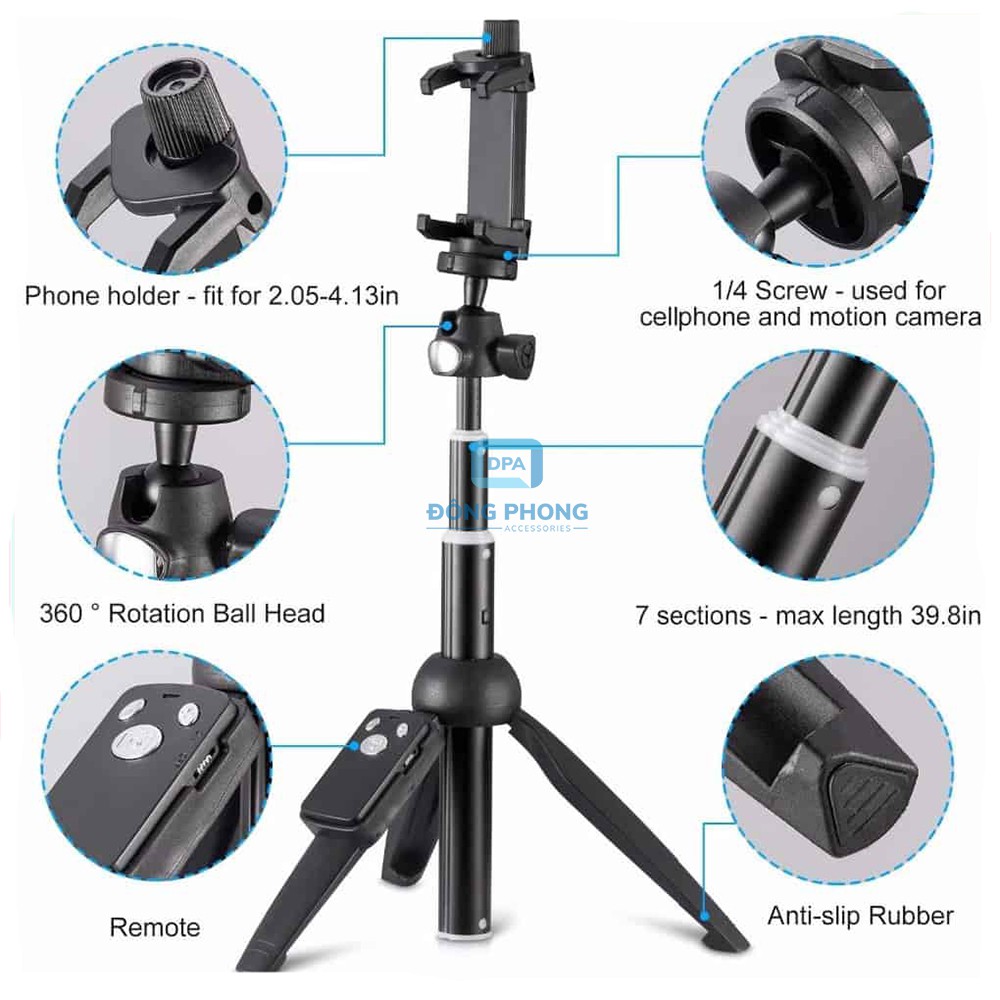 Gậy Chụp Hình Kiêm Tripod Đa Năng Yunteng YT-9928 Chính Hãng | BigBuy360 - bigbuy360.vn