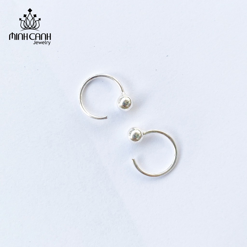 Bông Tai Bạc Nữ Bi Cong - Minh Canh Jewelry
