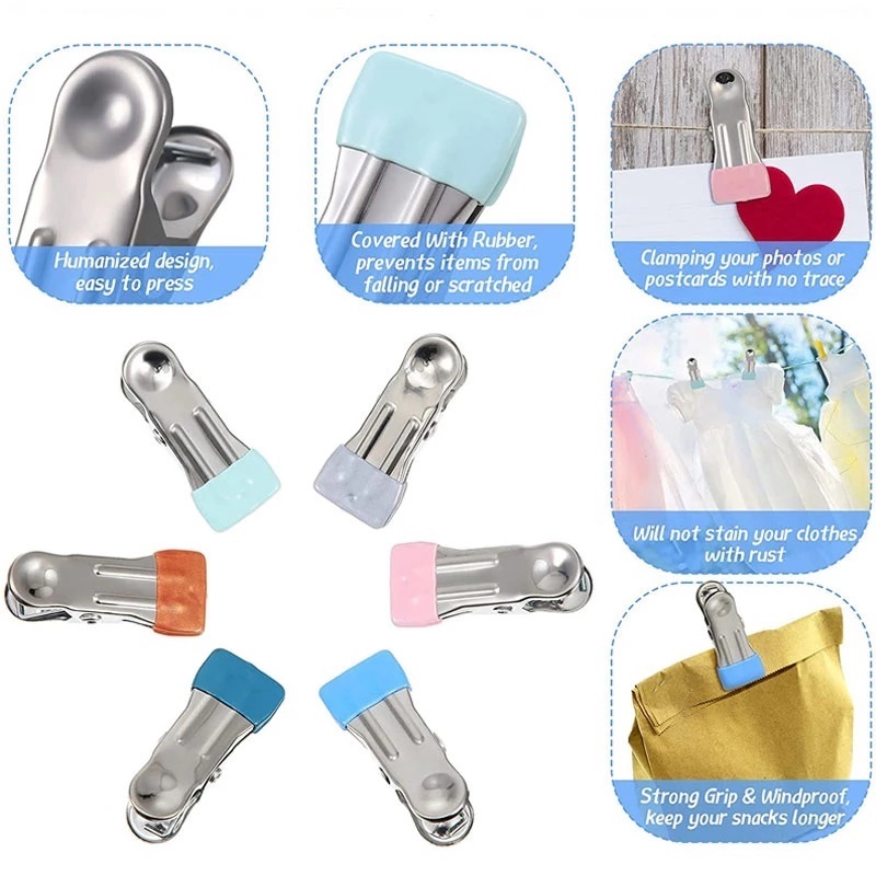 1 Kẹp Phơi Quần Áo Bằng Thép Không Gỉ Chống Gió Không Để Lại Dấu Vết