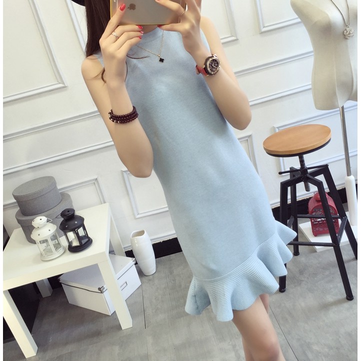 Order_Áo len vơi váy phong cách hàn quốc mới nhất 2019_Mã 301 | BigBuy360 - bigbuy360.vn