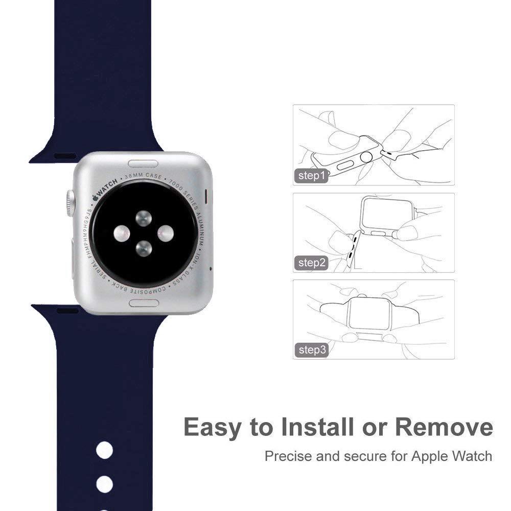 Mềm Dây Đeo Silicon Không Phai Màu Thay Thế Cho Đồng Hồ Thông Minh Apple Watch Series 5 / 4 / 3 / 2 / 1 (38 / 42 / 40 / 44mm)