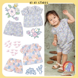 Chaang bộ cộc lanh cổ bèo Chaang Sea cho bé gái SS22D01
