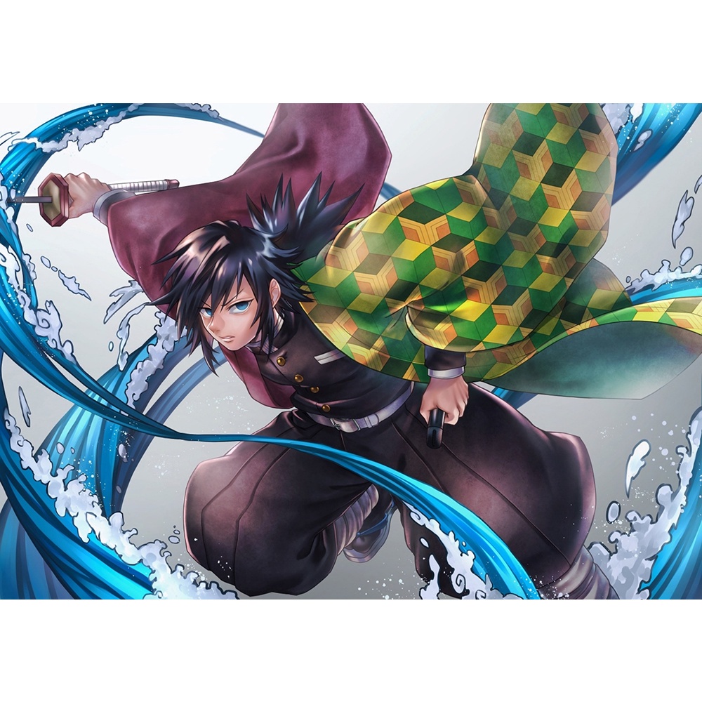 Poster A3 dán tường Anime, decal 30x42 trang trí có keo Demon Slayer Kimetsu no Yaiba 1