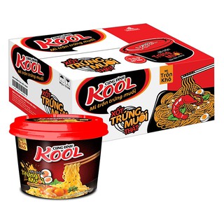 Thùng 12 Hộp Mì Trộn Trứng Muối Cung Đình Kool 90g