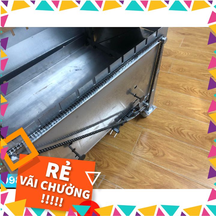 Máy nướng thịt,gà tự quay 👑👑 Bếp nướng than hoa tự quay 10 xiên tặng kèm 10 xiên đơn và 2 xiên 3 inox .