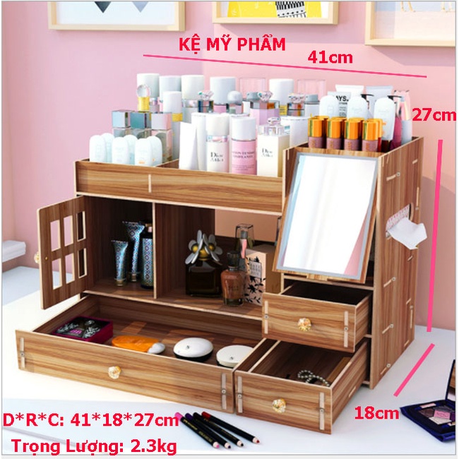 KỆ ĐỰNG ĐỒ MỸ PHẨM ĐỂ BÀN - THIẾT KẾ GỌN GÀNG